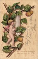 Angel, thermometer, litho, Emb.