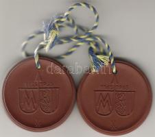 DDR 1965. 2klf "800 éves Lipcse" barna porcelánérem T:2