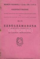 1911 Marosvásárhely sz. kir. város házipénztárának zárszámadása