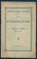 Szabadkőművesség: Ünnepeljünk 1848-1898. Bp., 1898. Demokratia páholy. 24p