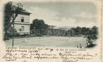 Kolozsvár teacher training school, tennis court (EB)