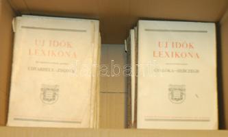 Új idők lexikona 1-24. köt. (teljes!) Bp., 1936-1942, Singer és Wolfner. Kiadói papírkötésben, néhány kötet borítása erősen sérült