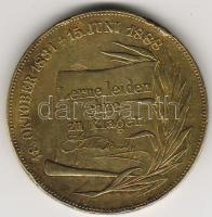 D.Reich/ Poroszország 1888. Friedrich császár halálára kiadott aranyozott bronz érem T:3/4 ph.