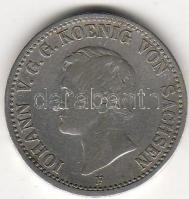 Német államok/ Sachsen 1858. 1/3Th ezüst T:3/4
