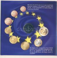 2007. 1Ft-100Ft 8klf db, dísztokos szettben, benne 50Ft "50 éves a Római Szerződés" T:BU +...