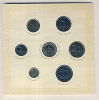 2008. 1Ft-100Ft 7 klf db, "Búcsú az egy- és kétforintostól" dísztokos szettben T:PP + 2008...