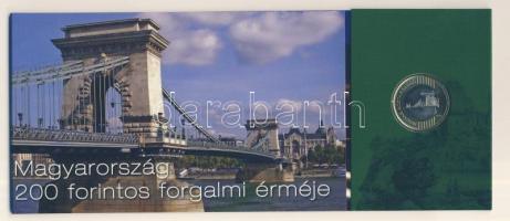 2009. 200Ft elsőnapi veret díszcsomagolásban + 2006. 200Ft "FB" "Búcsú a 200Ft-os bankjegytől" T:I,BU Csak 12.000db!