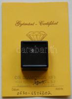 1 db brilliáns-csiszolású gyémánt 0,1g tanúsítvánnyal / Diamond with certificate