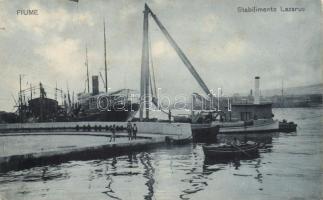 Fiume port, steamship