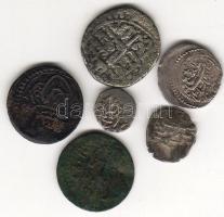 Oszmán Birodalom 1500-1700-as évek benne Marokkó, Irán, Arábia kis ezüstök, bronzok 6klf db T:2,3,4