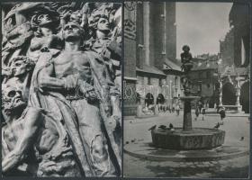 78 db lengyel és csehszlovák modern városképes lap + 49 db műemlék fotó