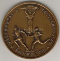 1954. "Felszabadulás váltófutás" nagyalakú bronz sportérem Szign:Iván T:2