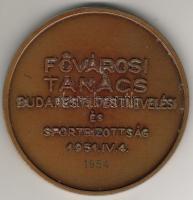 1954. "Felszabadulás váltófutás" nagyalakú bronz sportérem Szign:Iván T:2