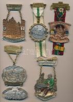 14db különféle turista jelvény és kitüntetés T:2 14 different tourist badge and decoration C:XF