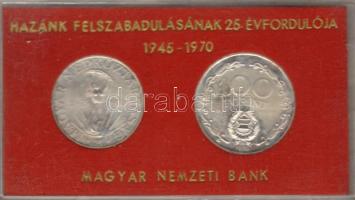 1970. "Felszabadulás I" sor 50Ft + 100Ft ezüst eredeti plasztiktokban T:BU