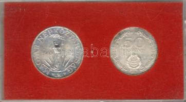 1970. "Felszabadulás I" sor 50Ft + 100Ft ezüst eredeti plasztiktokban T:BU