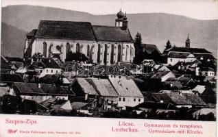 1899 Lőcse grammar school, church (EK)