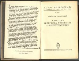 Baránszky-Jób László: A magyar széppróza története szemelvényekben, Királyi Magyar Egyetemi Nyomda, Bp. é.n., kiadói egészvászon kötésben, jó állapotban