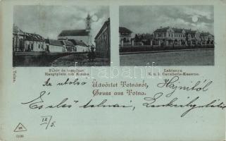 1899 Tolna Laktanya, Fő tér, templom (Rb)