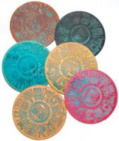 ~1900  6db lovaskocsikat ábrázoló angol poháralátét + 6 darab állatövi jegyes alátét (modern) /
cca ...