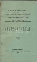 1903 A marosvásárhelyi 22. honvéd gyalogezred tiszti egyenruházati egyletének alapszabályai