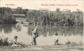 Újverbász Telecskai-szőllők, Ferenc-csatorna, halászat / fishing