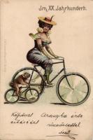 1899 Bicycle, The 20th Century, humour, litho (EK)