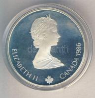 Kanada 1986. 20$ Ag "Téli olimpia-jégkorong" T:PP Eredeti exkluzív díszcsomagolásban, tanú...