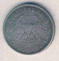 Német 3. Birodalom 1934E 5M Ag "Garnisonkirche" T:3
German Third Reich 1934E 5 Marks Ag &q...