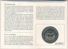 Marshall-szigetek 1990. 5$ "Németország egyesítése" sorszámozott érmés borítékon elsőnapi ...