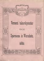 1900 A Verseczi Takarékpénztár Rt. éves jelentése; Özv Kirchner J. E. nyomda