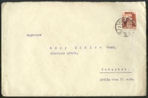 Dr. Misángyi Árpád a Magyar Vegyiművek R.T. cégvezetőjének baráti hangú üdvözlő sorai Eőry Miklós mérnöknek aláírásával