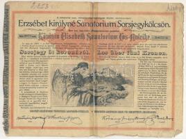 1904. "Erzsébet királyné Sanatorium Sorsjegykölcsön" sorsjegye 5K-ról (4x) T:3