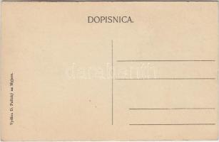 Miava, Myjava; Zidovska skola; vydava D. Pazicky / Jewish school