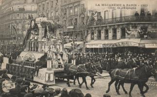 1909 Paris, Mi-Careme festival, The cart of Spain