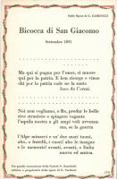 Giosue Carducci's Bicocca de San Giacomo / Italian national poem, propaganda