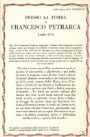 Giosue Carducci's Presso La Tomba di Francesco Petrarca / Italian national poem, propaganda