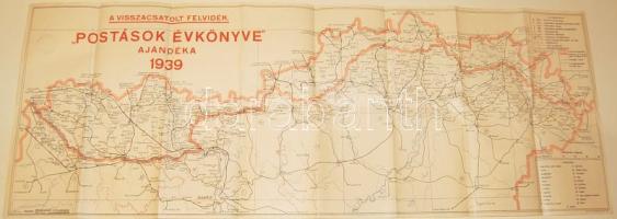 1939 A visszacsatolt Felvidék és Kárpátalja térképe