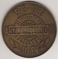 1983. "Szovjetunió-vetélkedő" nagyalakú bronzplakett eredeti dobozban T:2