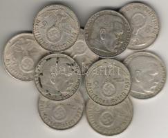 D.Reich 1937-39. 2M ezüst (10x) T:2,3