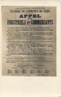 French propaganda leaflet, chamber of commerce, Paris