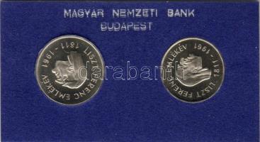 1961. "Liszt" 25Ft + 50Ft ezüst eredeti MNB plasztiktokban T:1