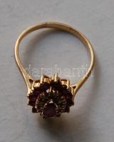 Női 14k aranygyűrű rubinnal /
Female 14K gold ring with ruby Size: 56 Br.: 3,3g