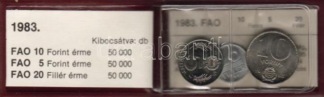 1983. "FAO III" 20f, 5Ft, 10Ft eredeti csoamgolásban T:BU