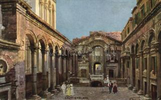 Split Cathedral square, Raphael Tuck Oilette (wet damege)