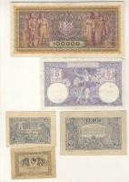 Románia/német megszállás I.V.H. 1917. 25B, 1L mindkettő román felülbélyegzéssel + Románia 1915. 2L +...