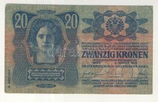 1913. 20K II. Kiadás piros "Magyarország" körbélyegzővel T:II-