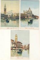 Venice - 3 litho postcards