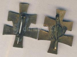 1919-1946. "Magyar Asszonyok Nemzeti Szövetsége" zománcozott jelvény (2x) T:1,2