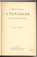 Magyar Földrajzi Társaság Könyvtára: Baktay Ervin Pandzsáb. Bp., Franklin. aranyozott kiadói egészvászon kötésben